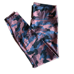 Lululemon Wunder Under Camo Smoky Red Night Sea Athletic Leggings Women's 12